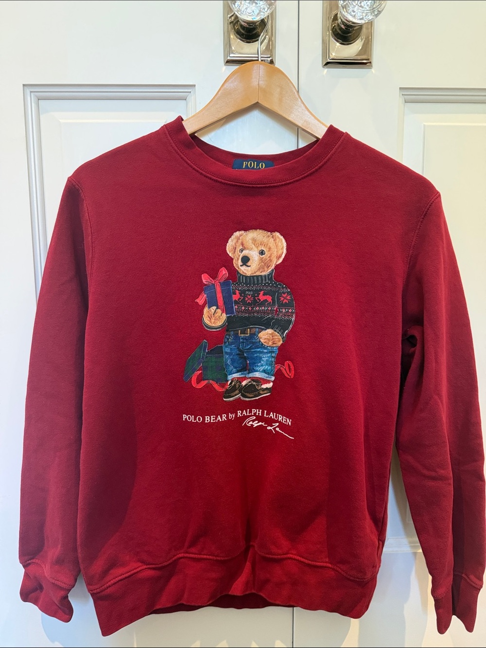 Polo Ralph Lauren Boys Holiday Polo Bear Sweatshirt – Size Large